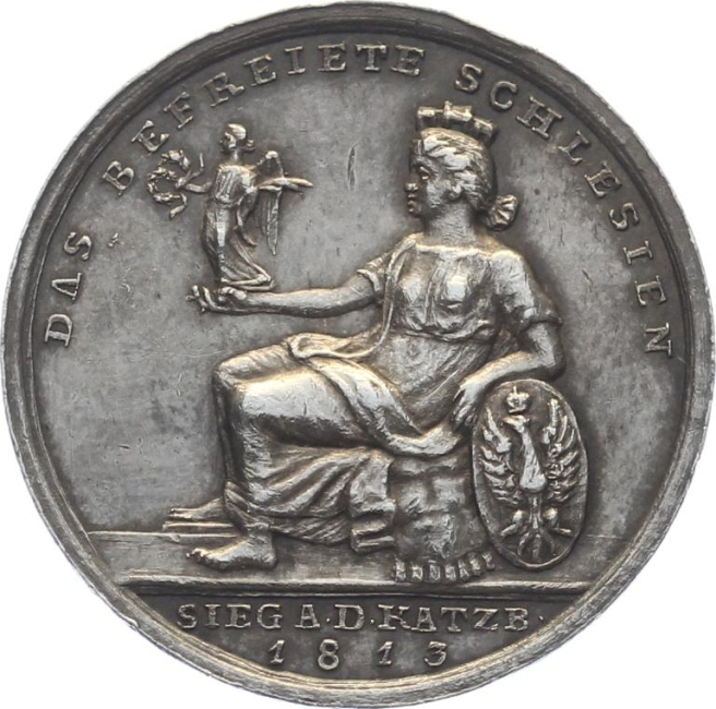 1813 SIEG A D KATZB - DAS BEFREITE SCHLESIEN - geb. 16. Dez. 1743 * ALBR. LEOP. VON BLÜCHER K.P.GENER. FELD MARSCHALL
